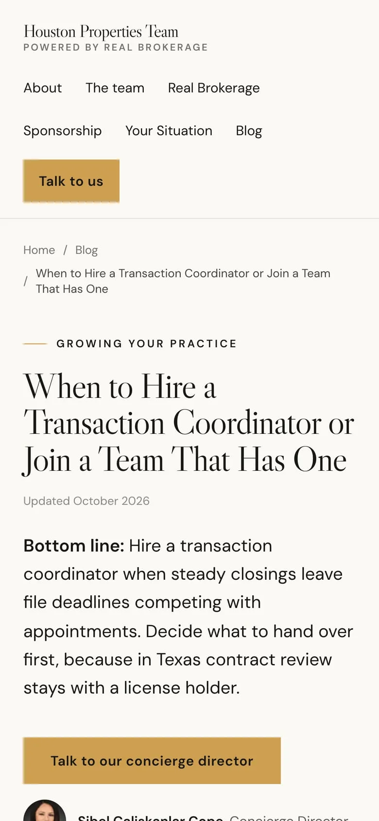 A post on join.houstonproperties.com on a phone, 9 October 2026